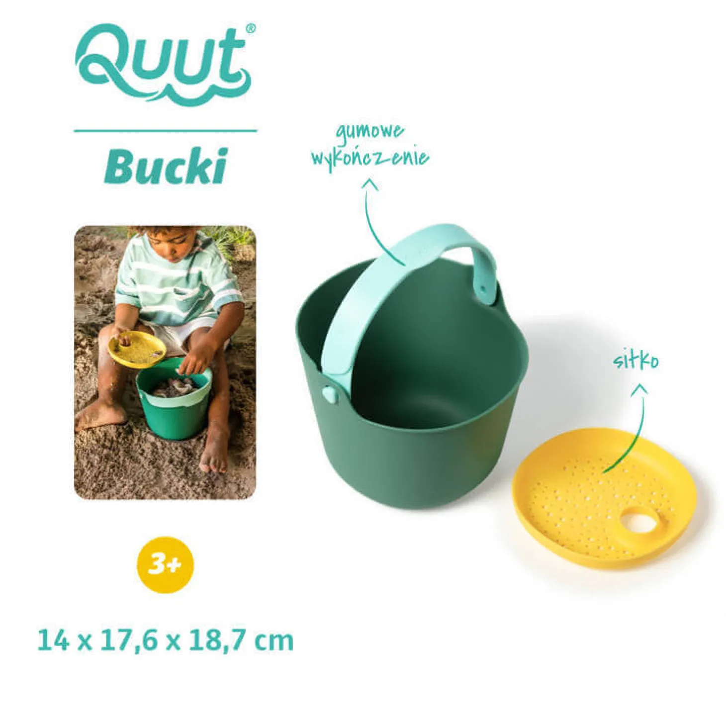 Wiaderko z sitkiem Bucki Garden Green