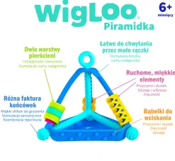 Wigloo Piramidka. Zabawka sensoryczna.