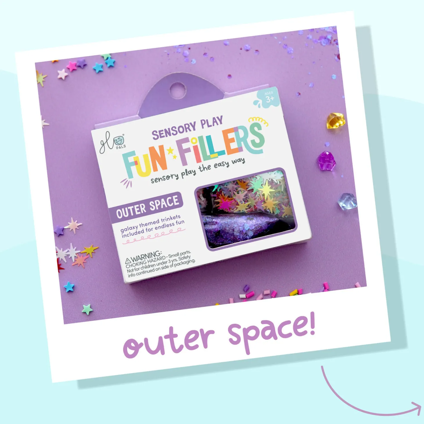 Wkład do słoików, figurki, brokaty i barwniki Fun Fillers - Space