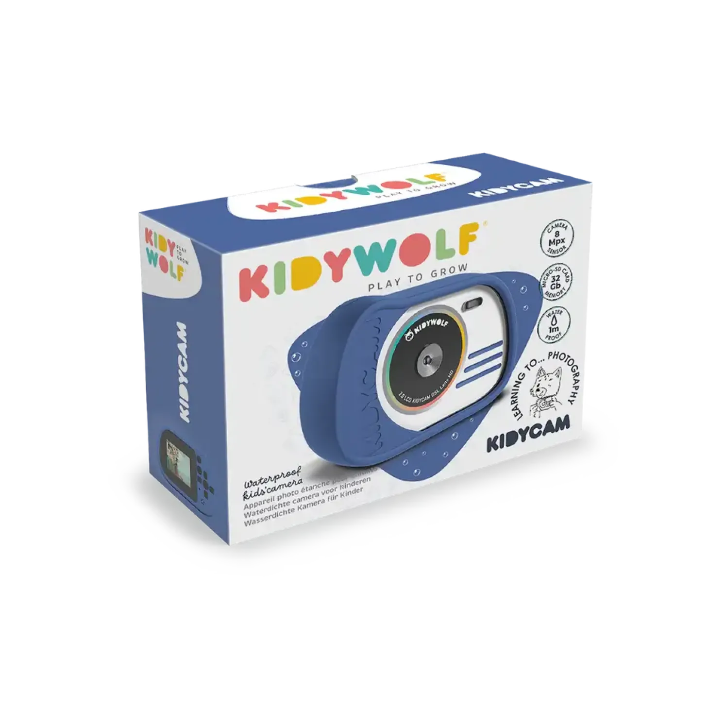 Wodoodporny aparat KIDYCAM - niebieski