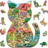 WOODY PUZZLE – drewniane puzzle konturowe – ZWIERZĘTA DOMOWE