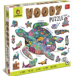WOODY PUZZLE – drewniane puzzle konturowe – OCEAN