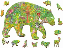 WOODY PUZZLE – drewniane puzzle konturowe – LAS