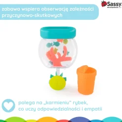 Zabawka do kąpieli z przyssawkami - karmienie rybek