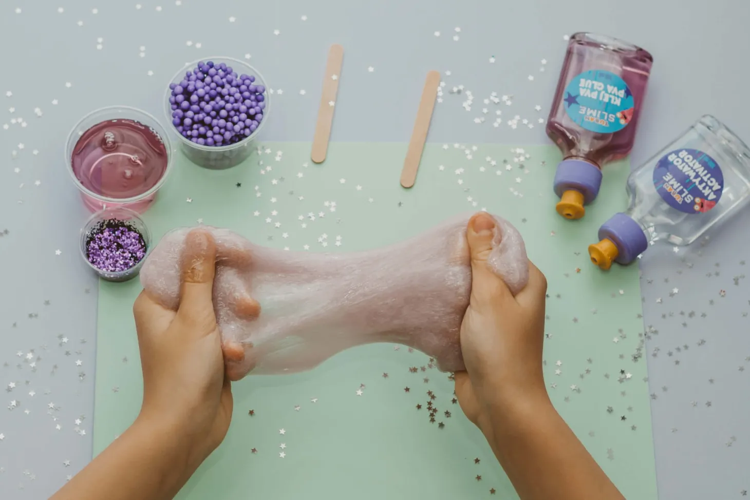 Zestaw DIY Slime - świecący w ciemności XL
