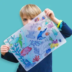 Zestaw do kolorowania z silikonową matą - Coral Reef