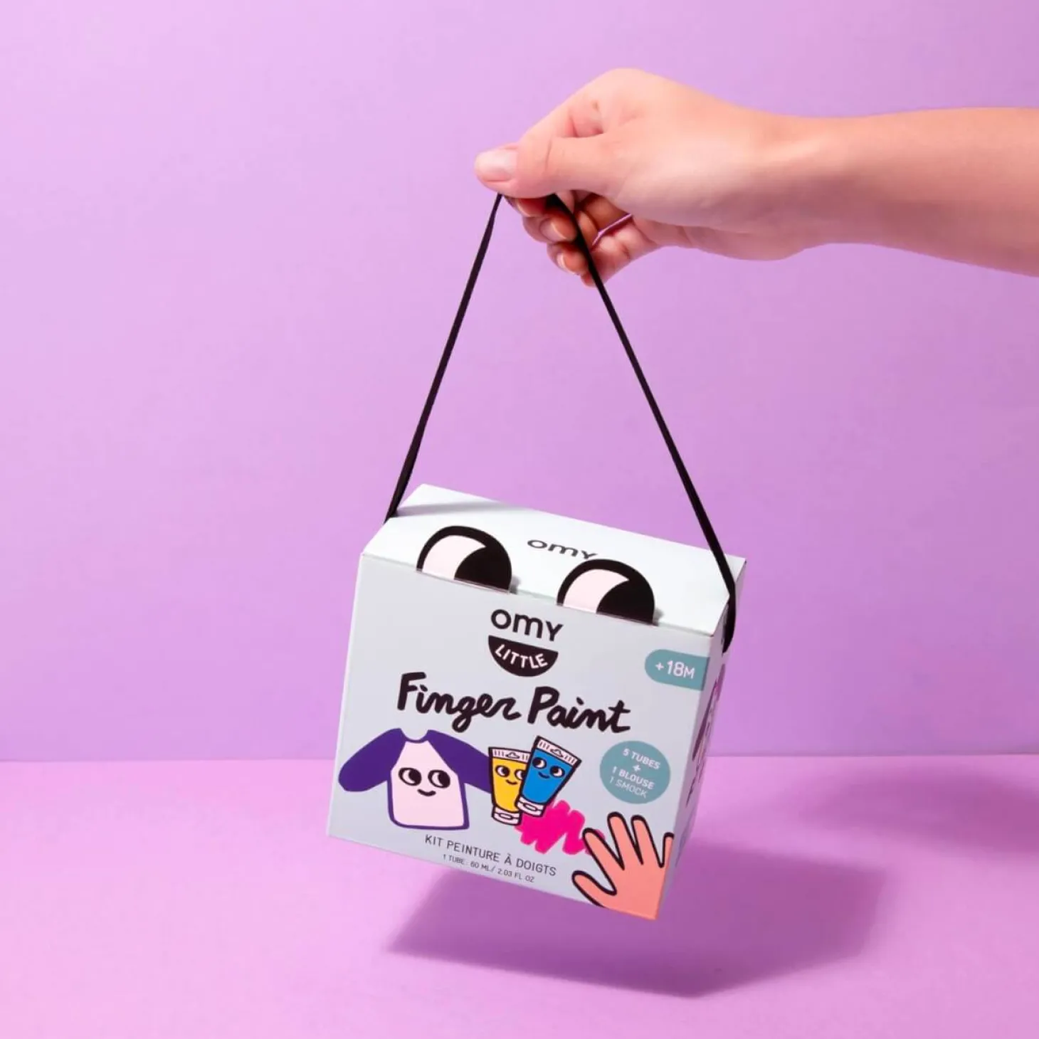 Zestaw do malowania palcami z fartuszkiem