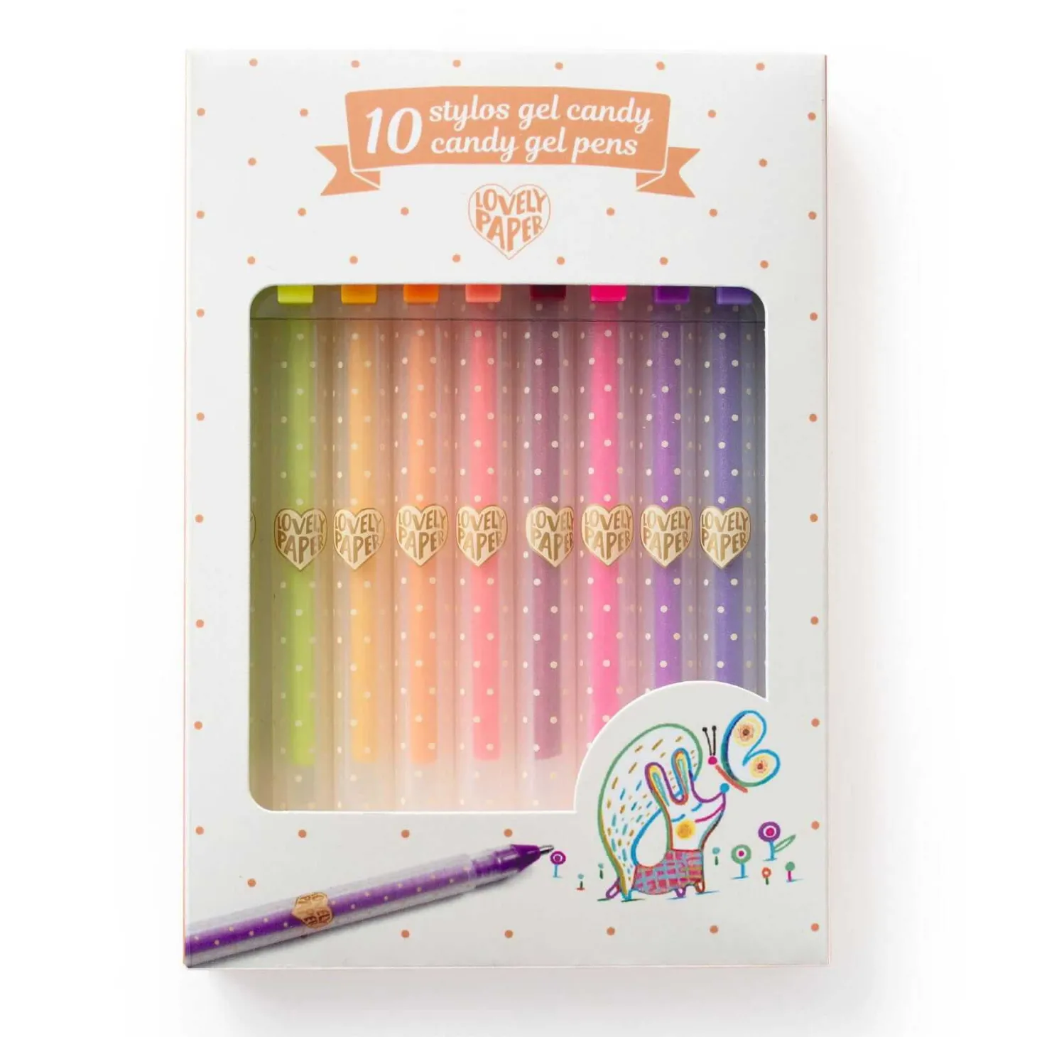 Zestaw 10 długopisów żelowych CANDY