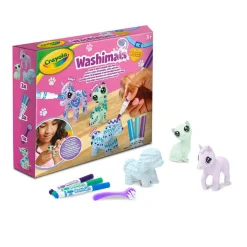 Zestaw 3 figurek do malowania i mycia Washimals, Pastel Pets 3+