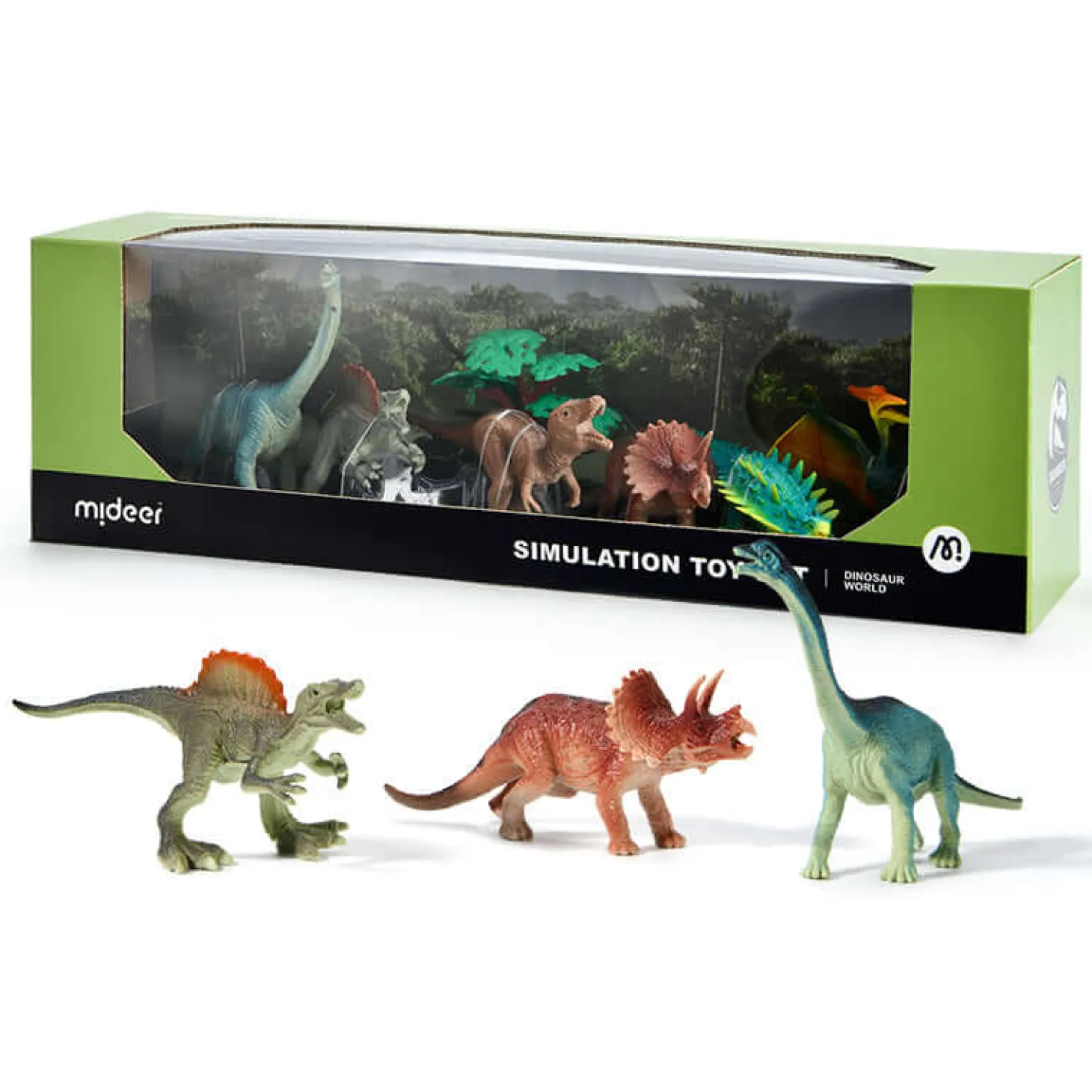 Zestaw 6 figurek i drzewo - Świat Dinozaurów