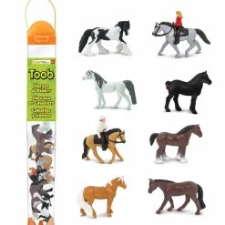 Zestaw Figurek w Tubie - Konie z Jeźdźcami