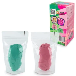 Zestaw Fluffy Sand puszysty piasek różowy & zielony 2 x 70 g