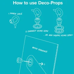 Zestaw kreatywnych kształtów Makedo Deco-Props - Twisties 18 el.