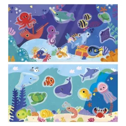 Zestaw kreatywny Grube naklejki wielorazowe My arts & crafts Ocean 18m+