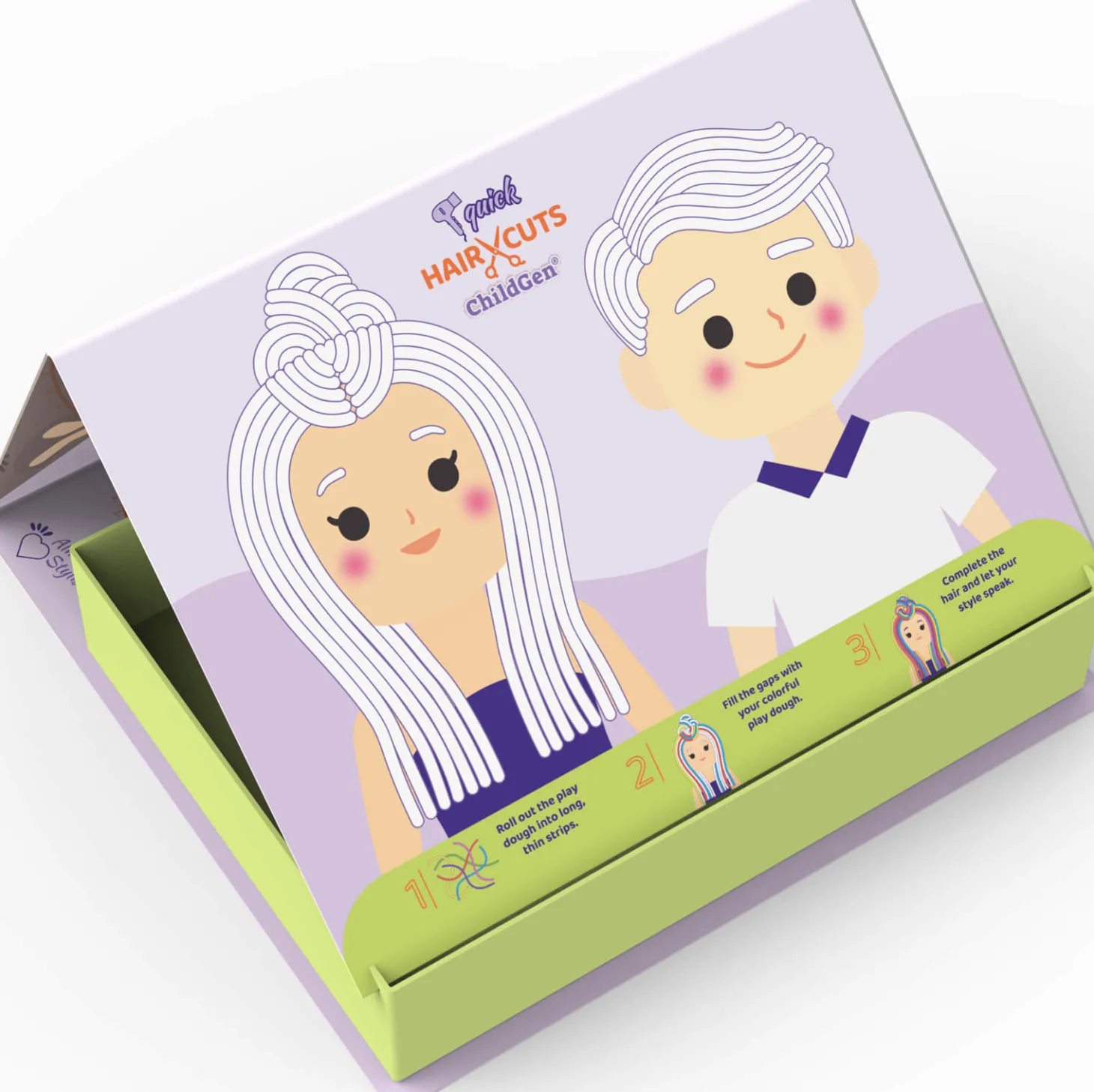 Zestaw kreatywny MODA - ubieranki i fryzury, 100% naturalna ciastolina i akcesoria
