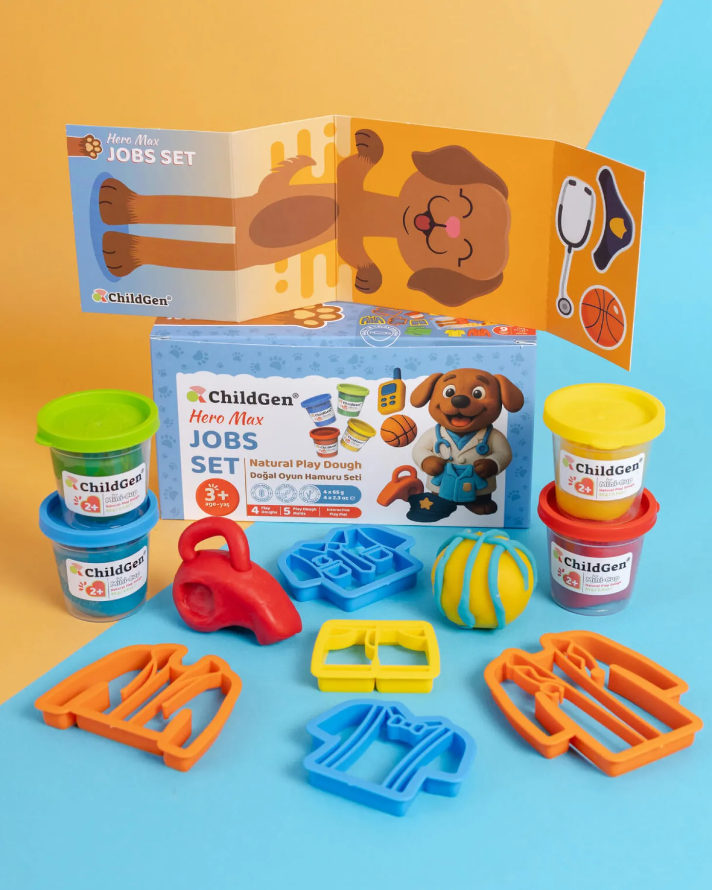 Zestaw kreatywny Paw Pals Bohater Max, 4 ciastoliny, foremki, mata