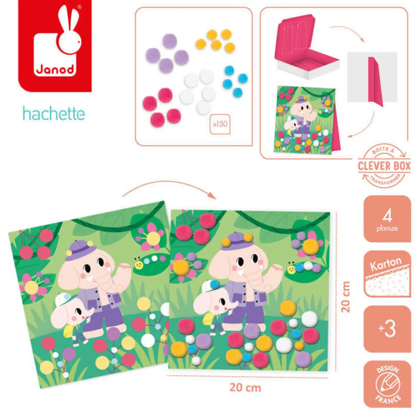 Zestaw kreatywny - Pompony My arts & crafts 3+