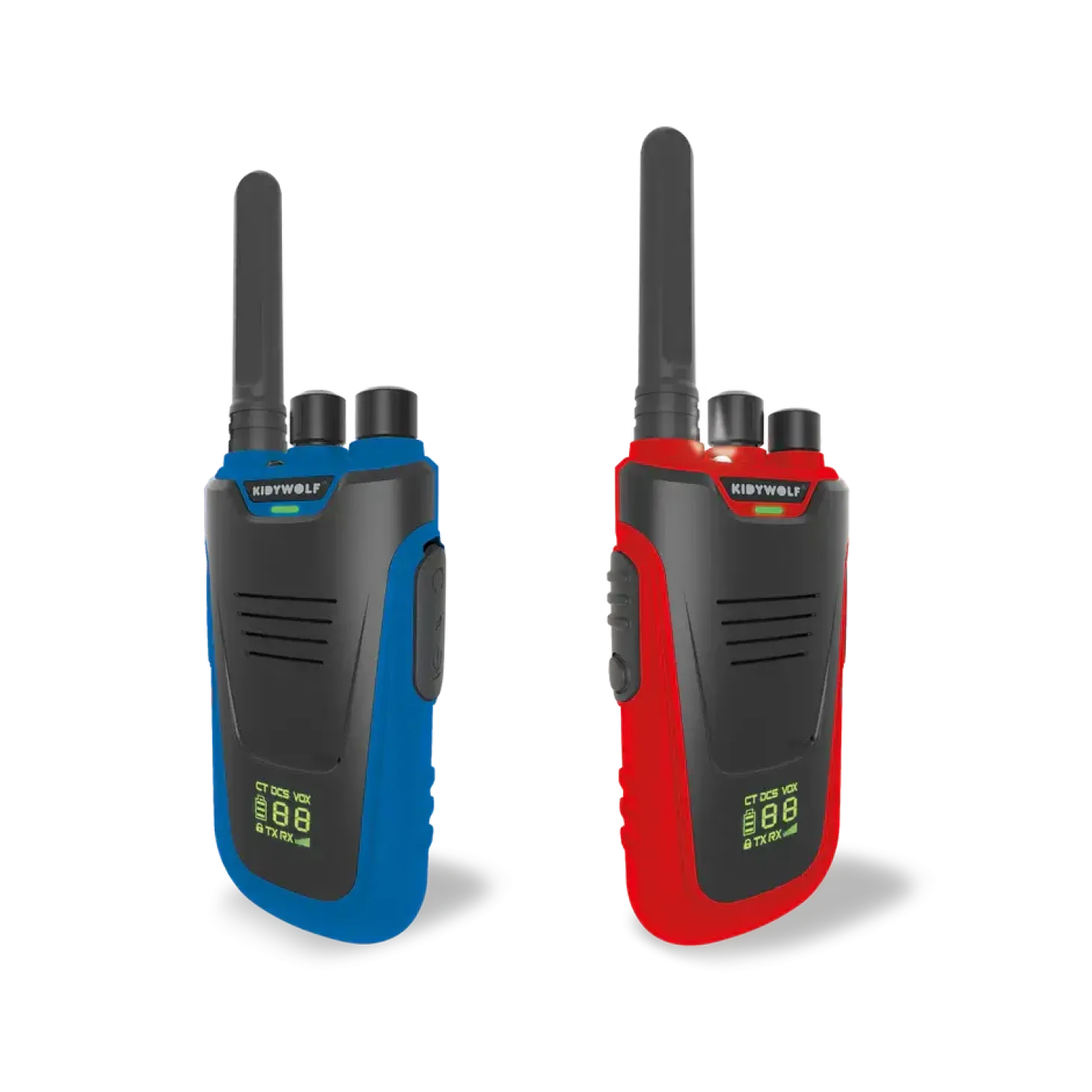 Zestaw krótkofalówek Walkie Talkie KIDYTALK - niebiesko-czerwone