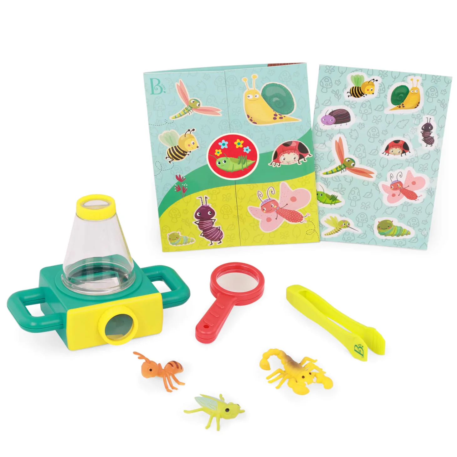 Zestaw małego badacza przyrody z mikroskopem i naklejkami Little Explorer Pack