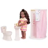 Zestaw mebli dla lalki - Łazienka z wyposażeniem - Sweet Bathroom Set