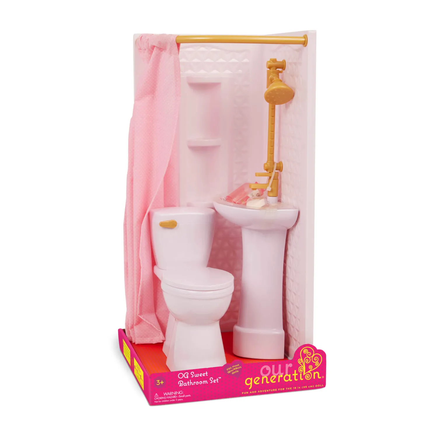 Zestaw mebli dla lalki - Łazienka z wyposażeniem - Sweet Bathroom Set