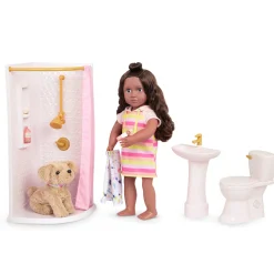 Zestaw mebli dla lalki - Łazienka z wyposażeniem - Sweet Bathroom Set