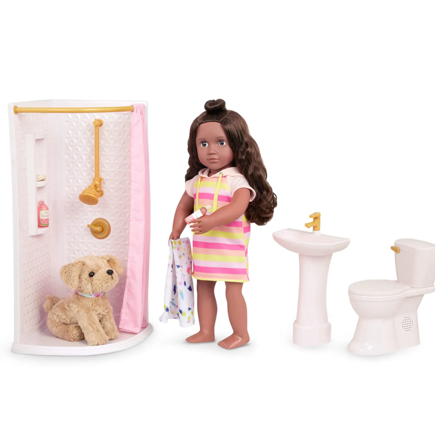 Zestaw mebli dla lalki - Łazienka z wyposażeniem - Sweet Bathroom Set