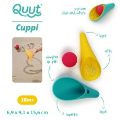 Zestaw 2 łopatek wielofunkcyjnych z piłeczką Cuppi Banana Blue