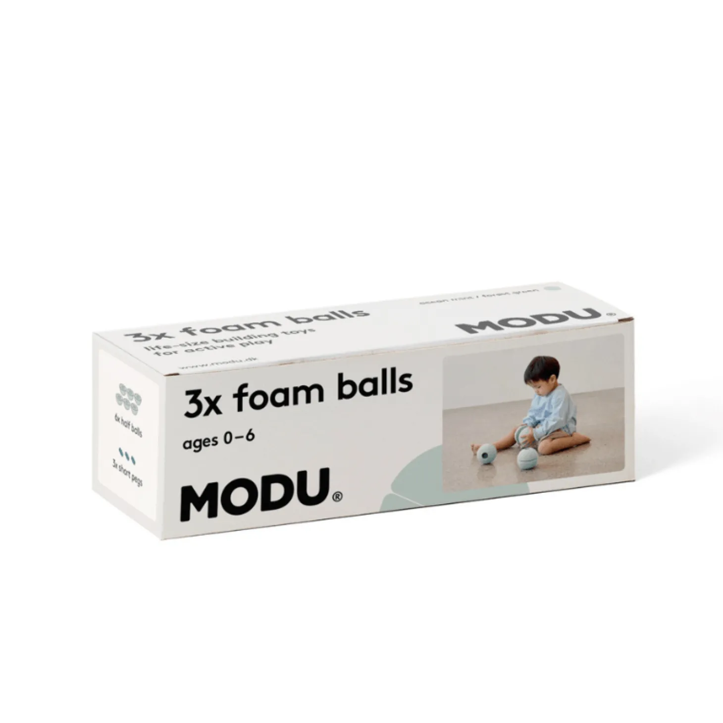 Zestaw 3 piłek piankowych Foam Balls - ocean mint, forest green