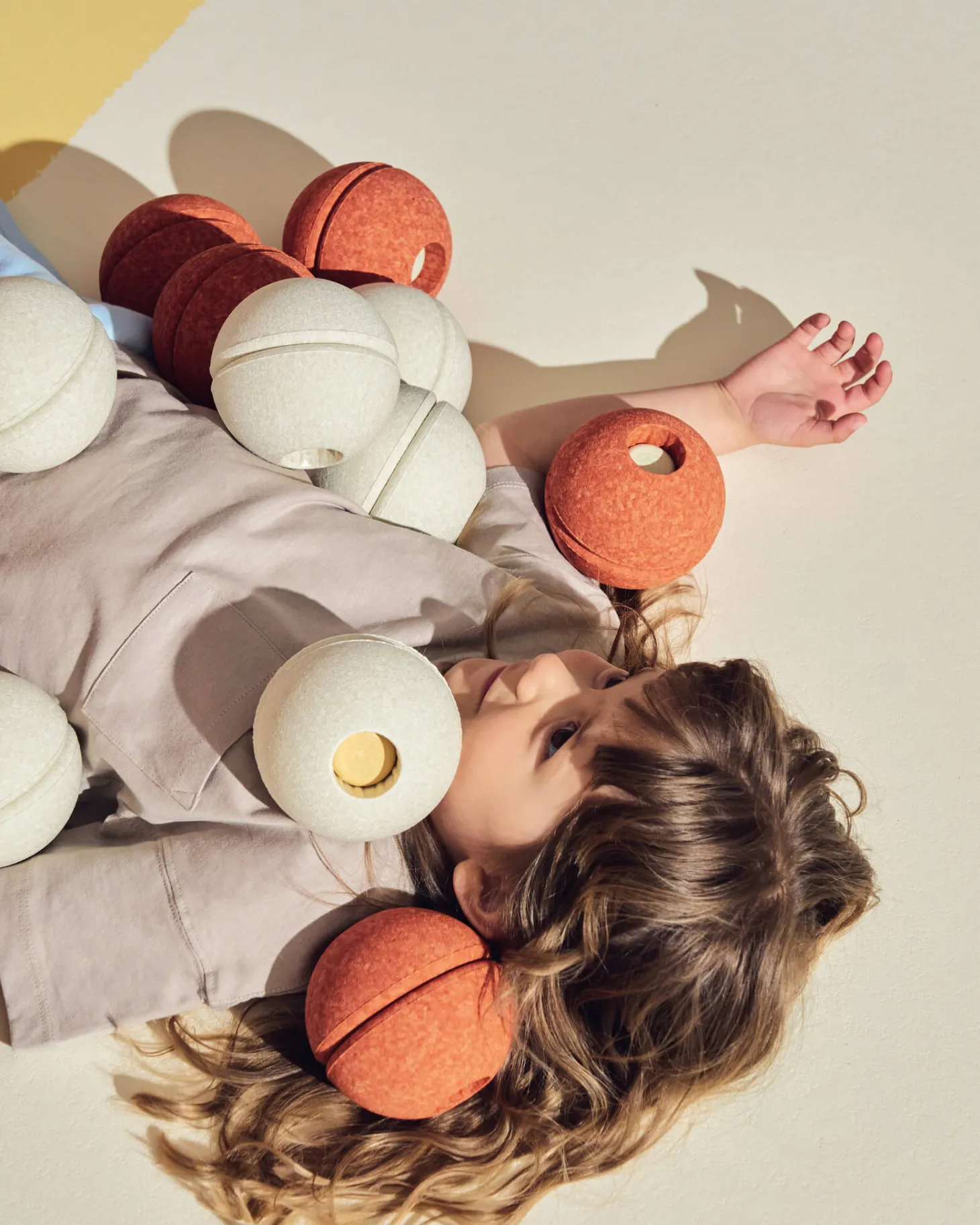 Zestaw 3 piłek piankowych Foam Balls - sand grey, honey yellow