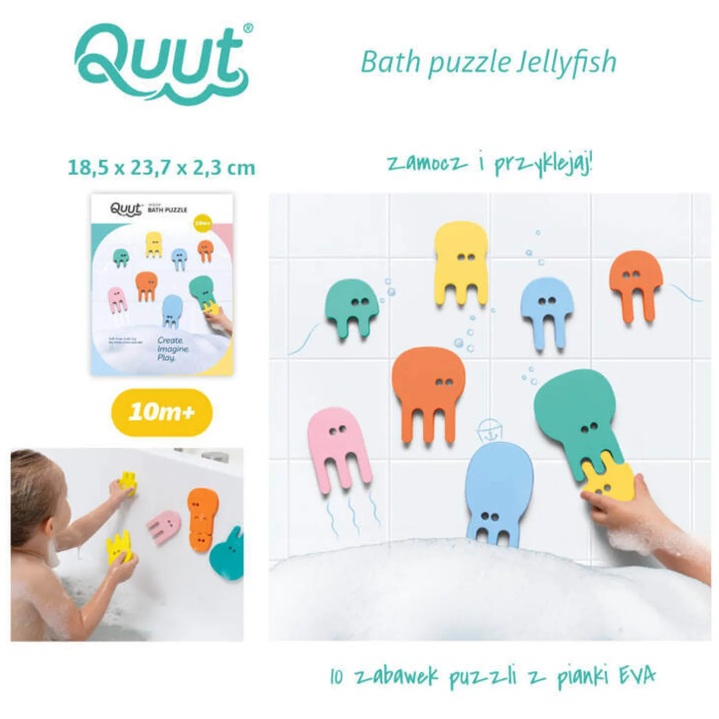 Zestaw puzzli piankowych - Meduzy