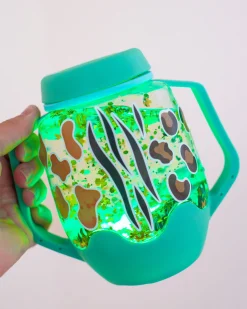 Zestaw sensoryczny DIY, świecący słoik z brokatami i figurkami Fun Fillers + naklejki gratis - ZOO