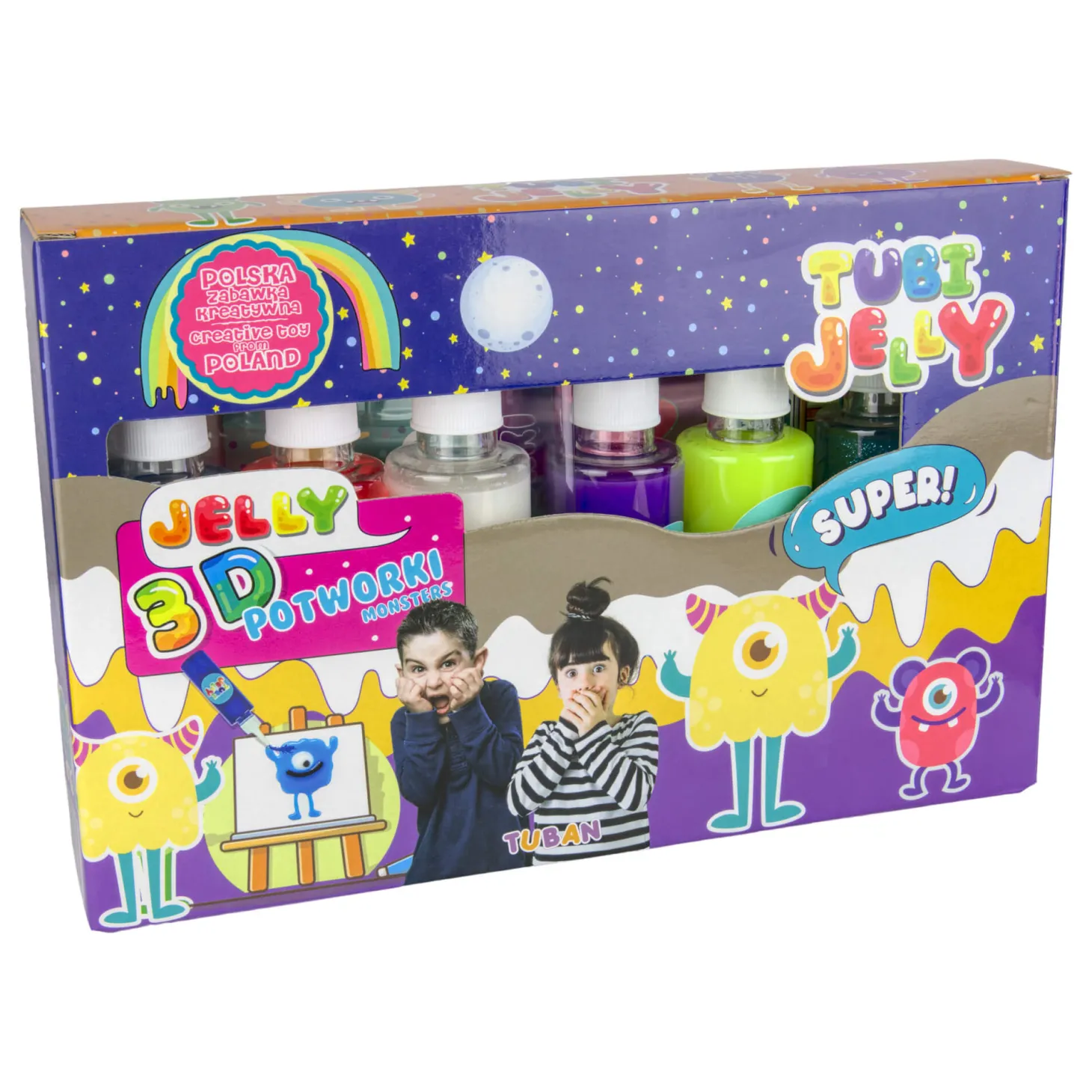 Zestaw Tubi Jelly 6 kolorów - potworki