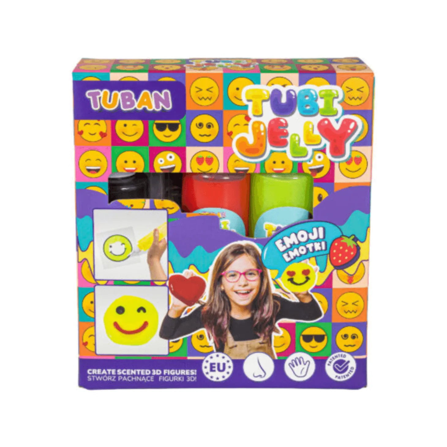 Zestaw Tubi Jelly 3 kolory - emotki